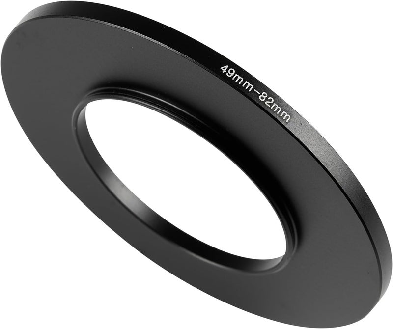 JOYTOLIN 49-82mm Metal Step-Up Ring Adapter Compatible with Mirrorless Cameras DSLR Lens, UV CPL ND Filter Thread Converter, Black - Image 1